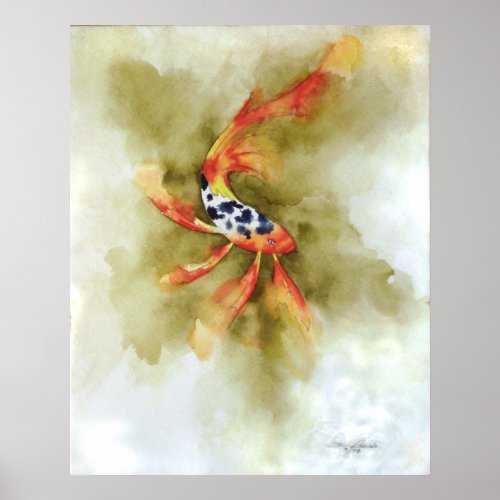 Butterfly Koi Fish Print print