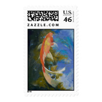 Butterfly Koi Painting Stamp by michaelcreese Butterfly Koi Painting Stamp