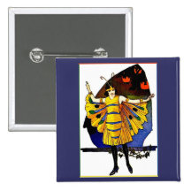Butterfly Lady Buttons
