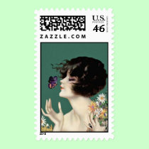 Butterfly Lady Stamp stamps
