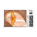 Butterfly lands on feet Postage stamp