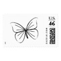 Butterfly Line Drawing postage