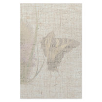 Butterfly Linen Look Stationery
