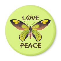 BUTTERFLY - LOVE - PEACE magnets by dgpaulart BUTTERFLY - LOVE - PEACE magnets