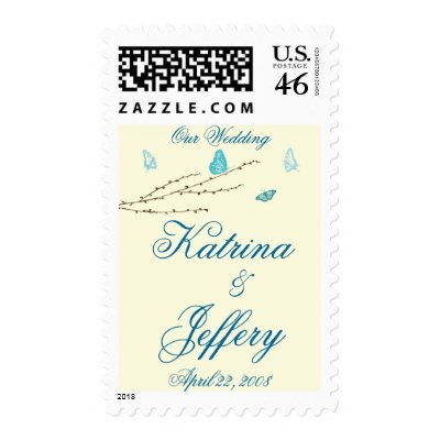 Butterfly Love Wedding Stamp by SweetRascal