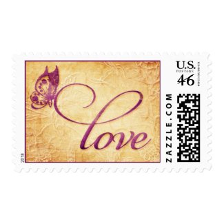 Butterfly Love Wedding Postage