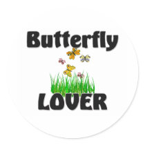 Butterfly Lover stickers by AnimalShirts Butterfly Lover stickers