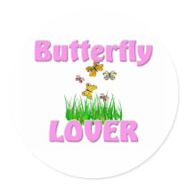 Butterfly Lover stickers by AnimalShirts Butterfly Lover stickers