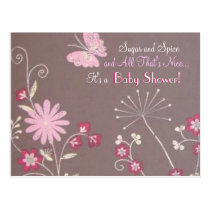 Butterfly Meadow Baby Shower Invite postcards