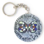 Butterfly Message Key Chains
