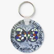 Butterfly Message keychains