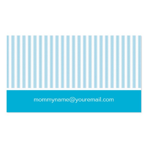 Butterfly Mommy Business Card-Blue (back side)