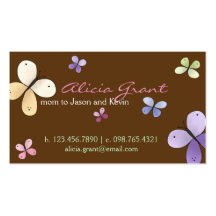 Butterfly Mommy Card Business Card Templates