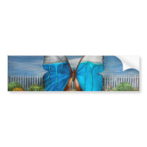 Butterfly - Morpho - I hate it when the colors run Bumper Sticker
