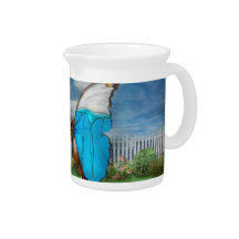 Butterfly - Morpho - I hate it when the colors run Beverage Pitchers
