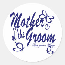Butterfly/Mother of the Groom Round Sticker