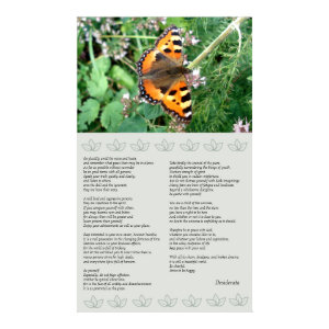 Butterfly Motivational Desiderata Poster print