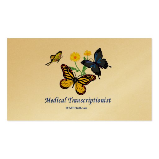 Butterfly MT Business Card Templates (back side)