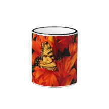 Butterfly n Tiger Lilies Coffee Mug