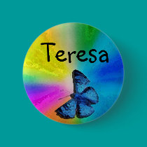 butterfly name badge buttons by lissame73 butterfly name badge buttons