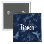Butterfly Name Tag buttons