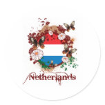Butterfly Netherlands Round Sticker