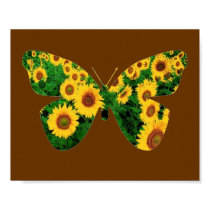 Butterfly of Sunflowers posters by Priscilla48 Butterfly of Sunflowers posters