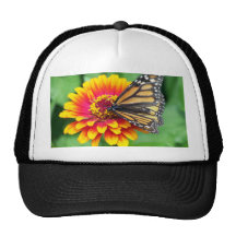 Butterfly on a Flower Mesh Hats