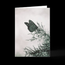 Butterfly on Cedar Notecard by 3131theory Butterfly on Cedar Notecard