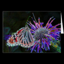 Butterfly On Flower Digital Art Photo Note Card by SmilinEyesTreasures Butterfly On Flower Digital Art Photo Note Card