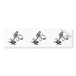 Butterfly On Leafy Vine Bumper Sticker