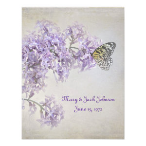 Butterfly on Lilacs Vow Renewal Announcement