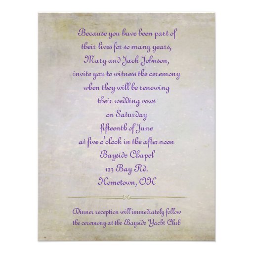 Butterfly on Lilacs Vow Renewal Announcement