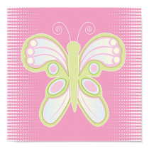 Butterfly on Pink Canvas posters