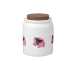 Butterfly on Pink Lantanas Candy Dishes