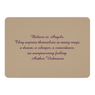 Butterfly on Purple sympathy card, condolence note Card