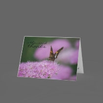 Butterfly on Sedum Card cards