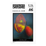 Butterfly on Tulip Stamp