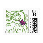 Butterfly on vine stamp