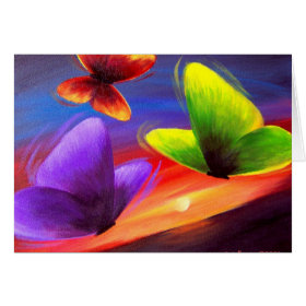 Butterfly Painting Art - Multi Greeting Card