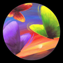Butterfly Painting Art - Multi stickers