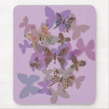 Butterfly Paisley Mousepad