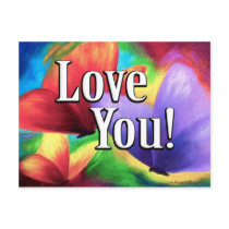 Butterfly Parade Love Colors Art - Multi postcards by JUDERM Butterfly Parade Love Colors Art - Multi postcards