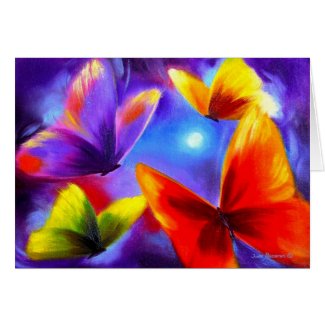Butterfly Parade Painting Art - Multi card
