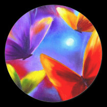 Butterfly Parade Painting Art - Multi stickers
