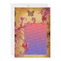 BUTTERFLY PARCHMENT Photo Template brown red by bulgan_lumini
