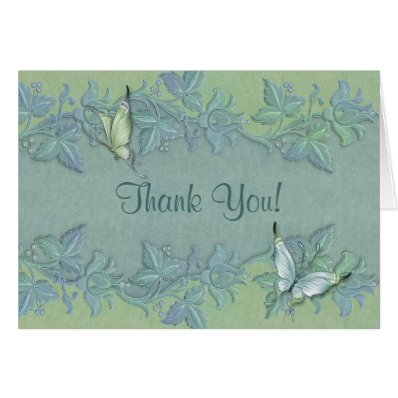 Butterfly Pastel Floral Thank You Cards