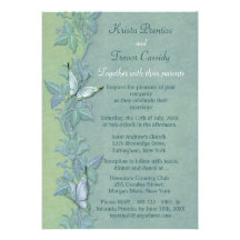 Butterfly Pastel Floral Wedding Invitation