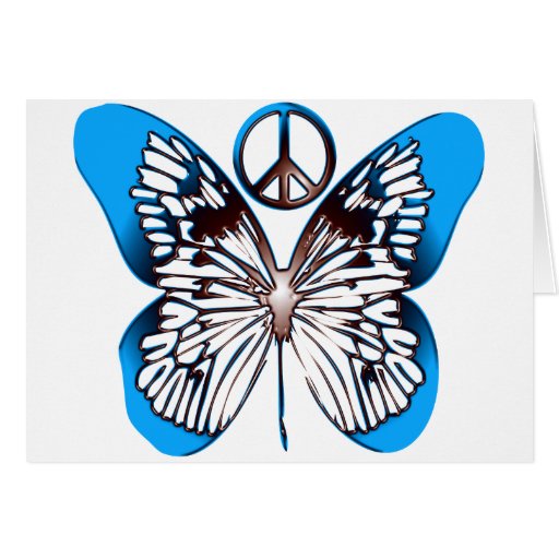 BUTTERFLY & PEACE SIGN CARDS Zazzle