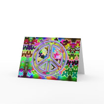 Butterfly Peace Sign greeting card